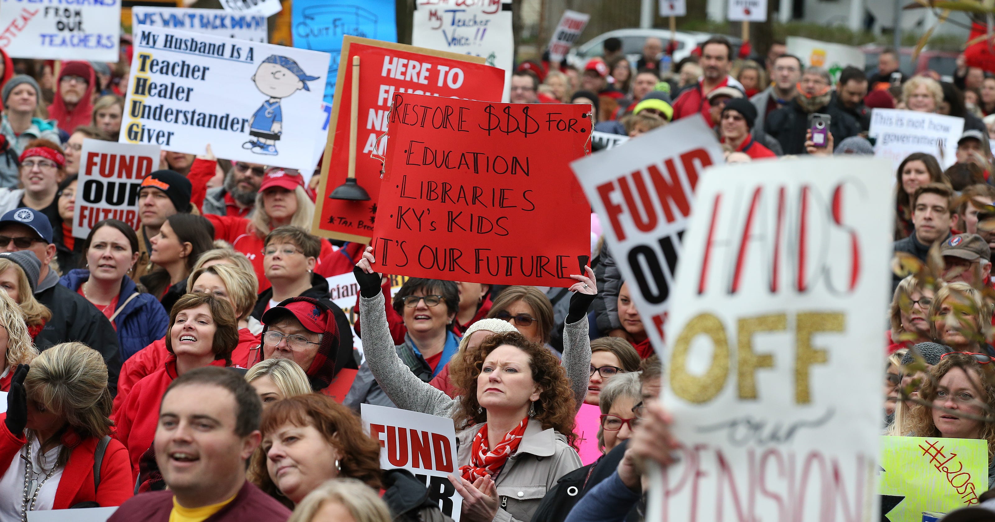 Image result for Kentucky teachers just did a â€œwildcatâ€ labor a