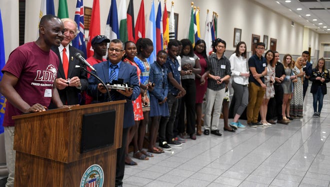 Mayor Jerry Gist and the city of Jackson welcomed regional international and exchange students, Thursday, September 13.