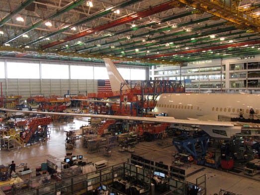 In Boeing's voluminous, 1.2M square-foot Final Assembly