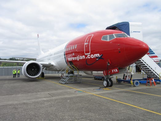 Norwegian Airs first Boeing 737 Max was seen Boeings