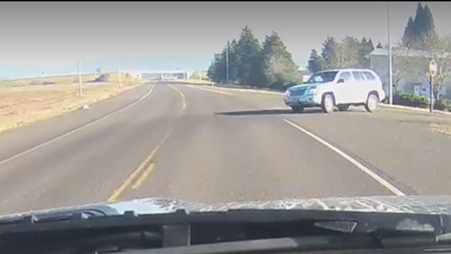 Footage from a dash camera of a crash in Polk County, January 24, 2017.