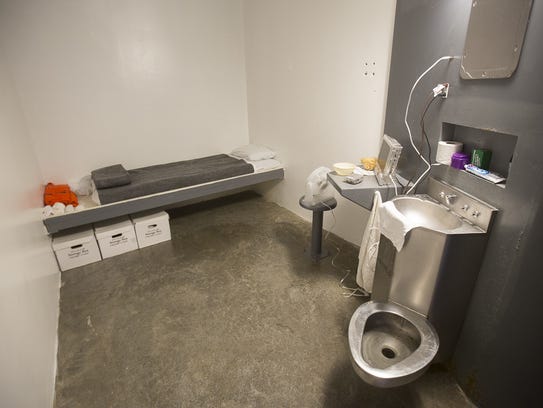 A cell on death row in the Browning Unit at the Arizona