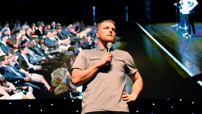 Retired Indianapolis Colts' punter Pat McAfee was the guest speaker during the 2017 Indiana Sports Awards, Thursday, April 27, 2017, A Clowes Memorial Hall.