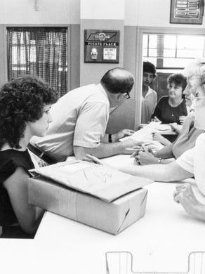 West High School office in 1983.