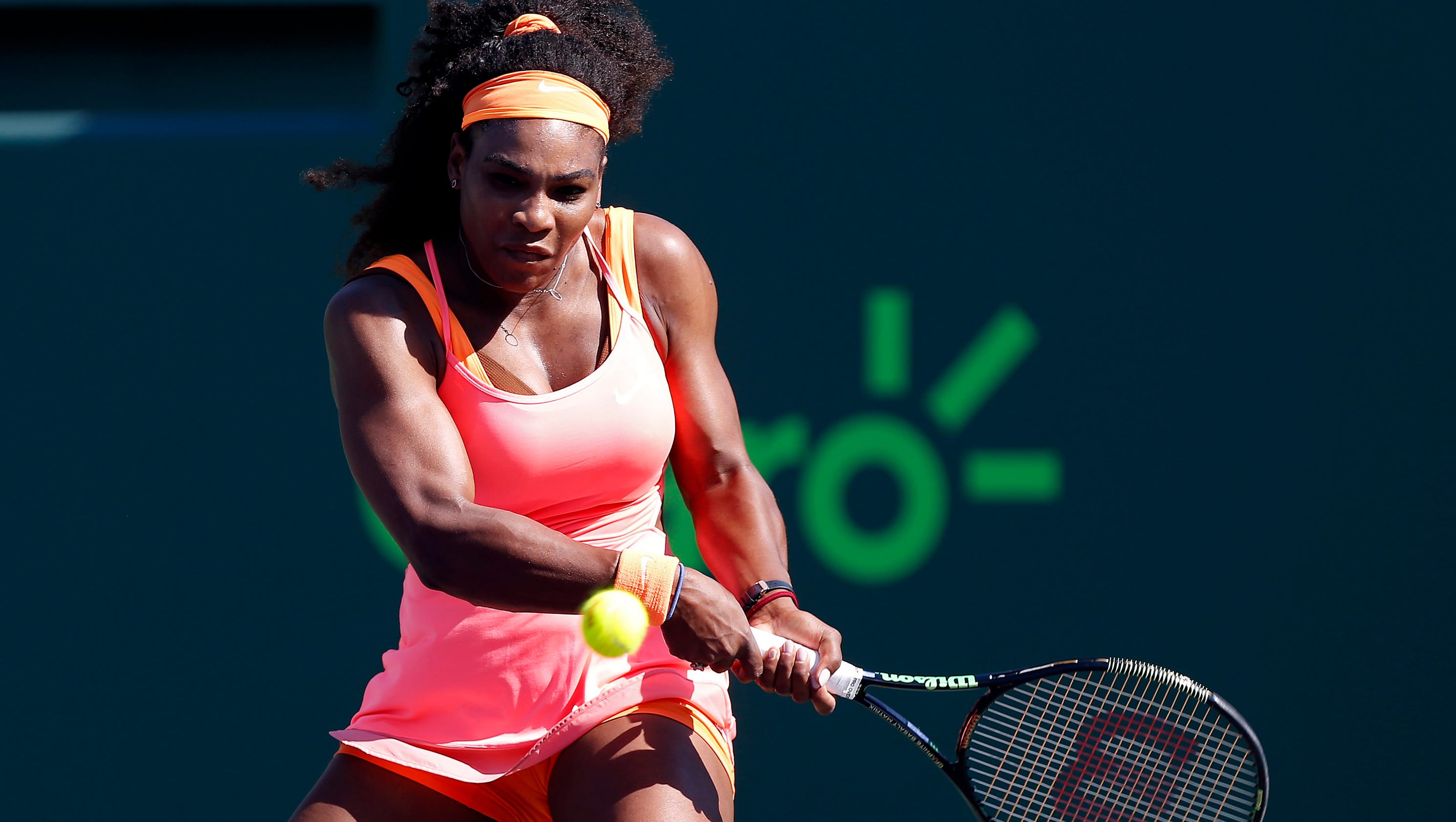 Serena William rolls by 15-year-old CiCi Bellis in 41 minutes at Miami3200 x 1680
