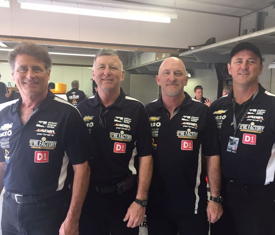 From left, Jim, Bob, Ken and Craig, the Caudle brothers who will serve on Buddy Lazier's pit crew for the Indianapolis 500.