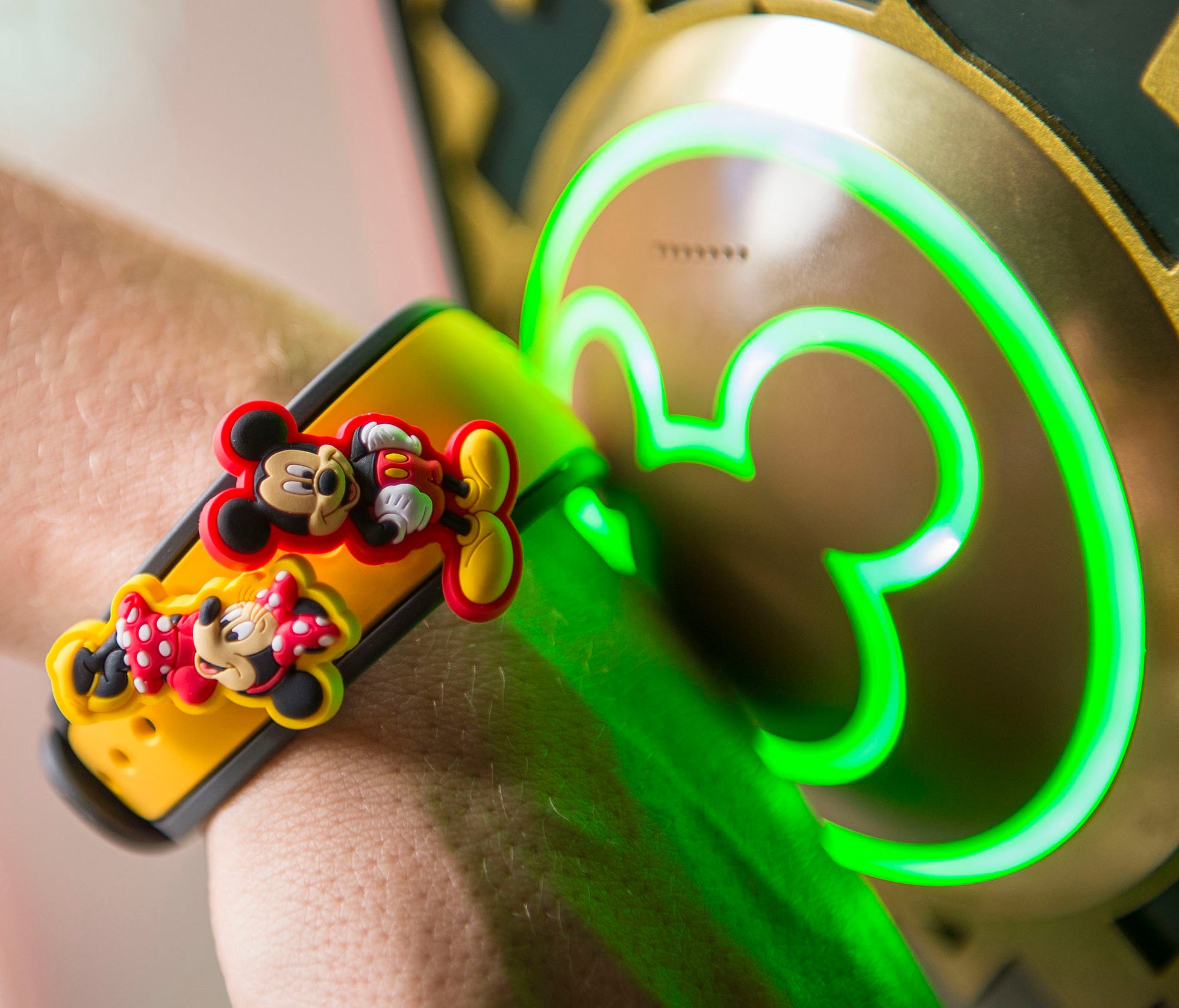 Walt Disney World Resort guests use MagicBands for FastPass+ access to experiences and attractions throughout the theme parks in Lake Buena Vista, Fla. Guests also can use MagicBands to enter their Disney Resort hotel room, buy food and merchandise, 