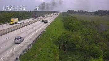 Tractor trailer fire reported on Interstate 95 near Cocoa.  Thursday, May 31, 2018.