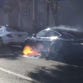 Actor says husband’s Tesla car shot flames in traffic