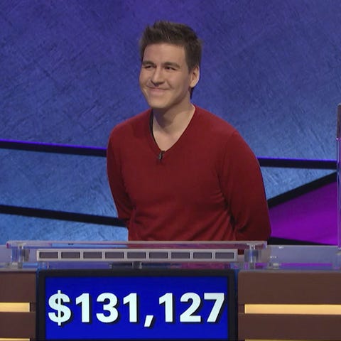 This image made from video aired on "Jeopardy!"...