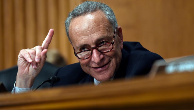 In this July 16, 2015 photo, Sen. Charles Schumer, D-N.Y., speaks during a hearing on Capitol Hill in Washington.
