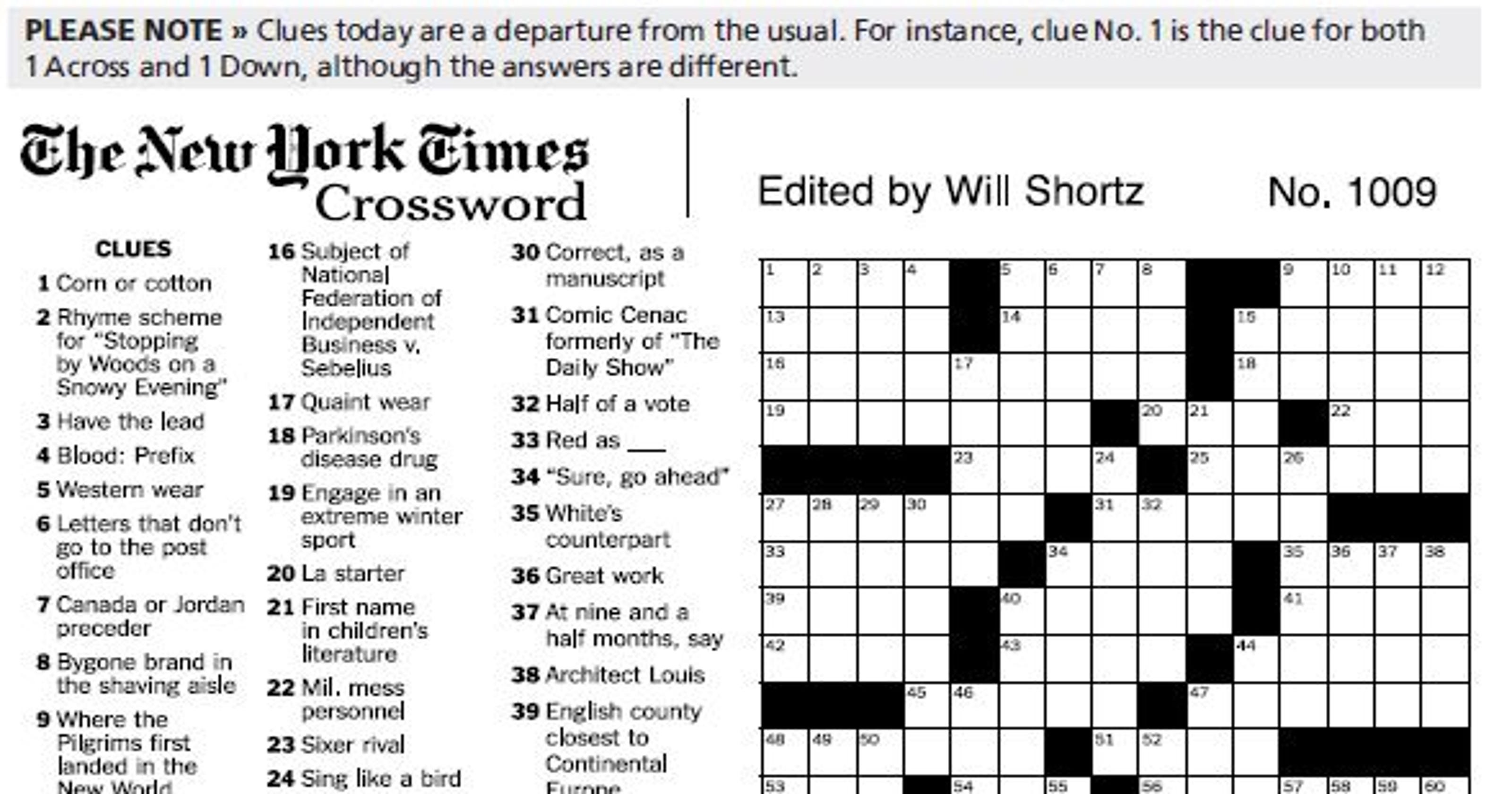 Online Crosswords Online Crosswords