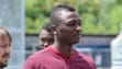 AS Roma forward Umar Sadiq looks on as the U-M football