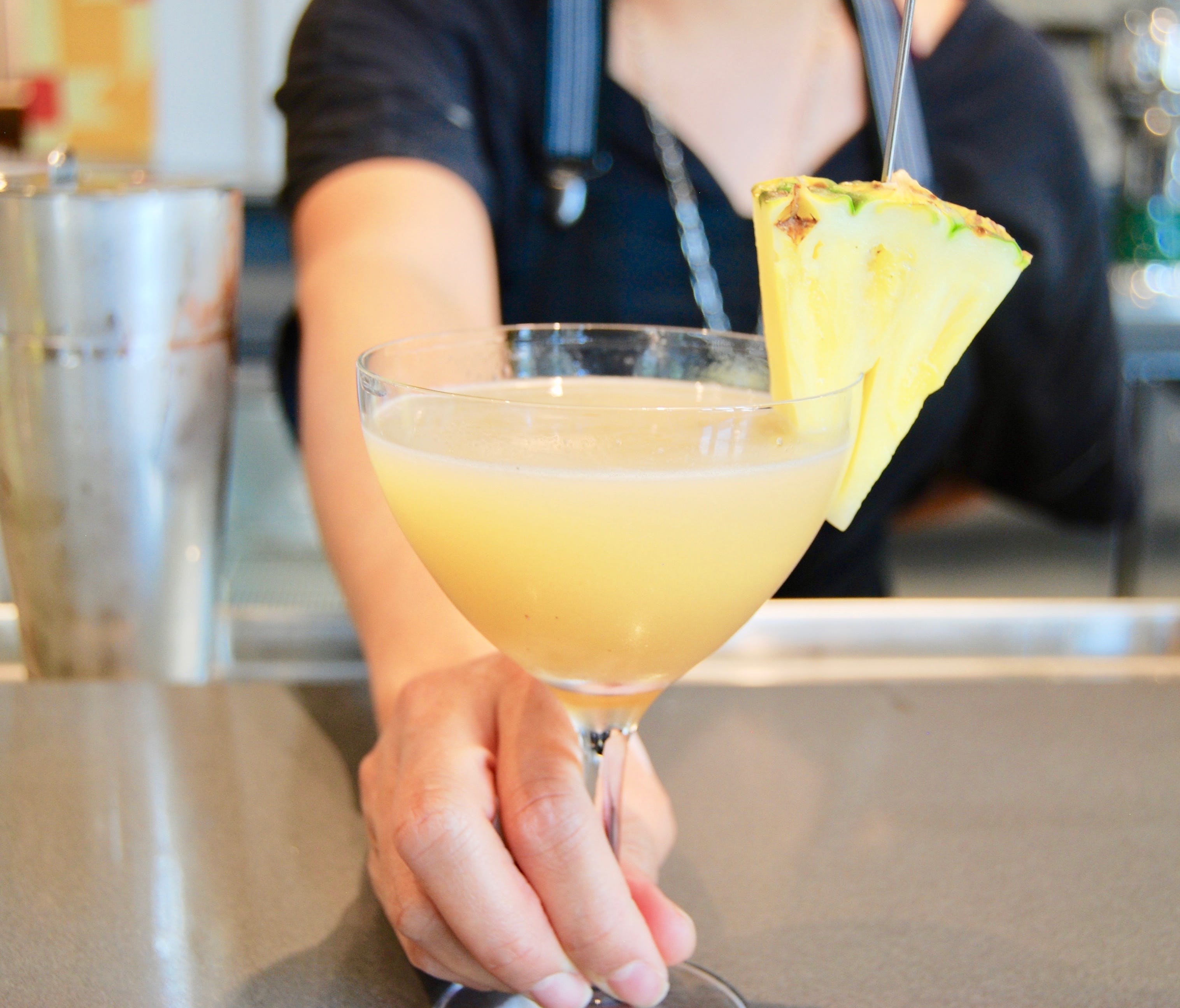 Bar 1908's Bali H'ai @ the Beach combines El Dorado 5-year rum, lime juice, pineapple juice, orgeat and pineapple liqueur.