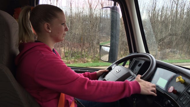 Sierra Robinson drives a truck for Goodwill Industries of North Central Wisconsin.