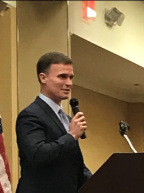 San Angelo ISD Superintendent Carl Dethloff spoke about the proposed $148.9 million bond issue at the San Angelo Chamber of Commerce’s monthly luncheon on Tuesday.