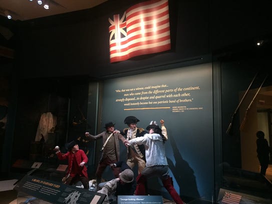 General George Washington breaks up a fight among his