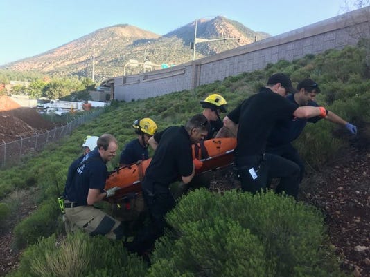 Flagstaff Fire Department rescue storm drain
