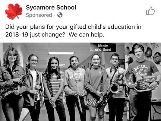 Sycamore School ad