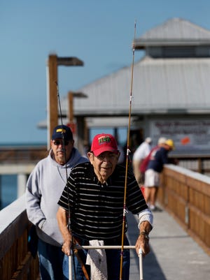 Ed and Warren Sauder walked off the Fort Myers Beach Pier for the last time of the season on April 21.