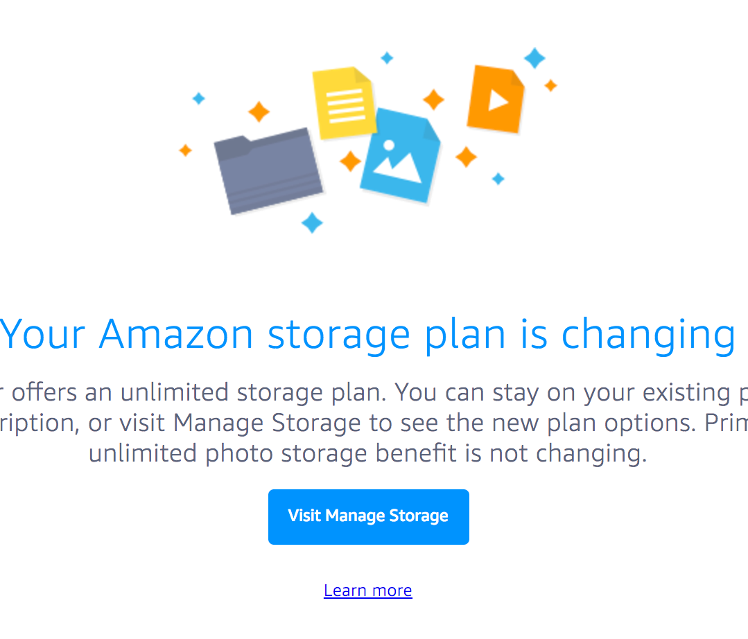 Amazon has killed its unlimited storage plan