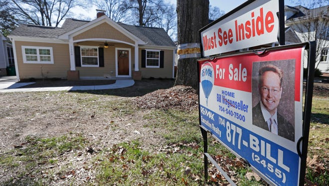 A home for sale in Charlotte, N.C., on Jan. 8, 2015.