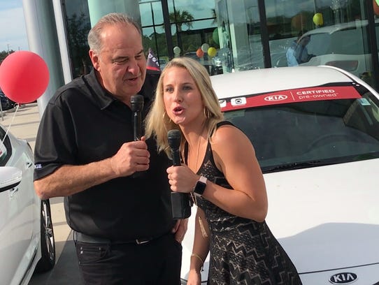 Mary Harper, of Cape Coral, auditioned with Billy Fuccillo for the TV commercial star spot. Finalists gave auditions with Fuccillo in Port Charlotte. They auditioned 18 women for the spot.The girls all had to say HUGE at the end of every take. HUGE is Fuccilo's catchphrase.