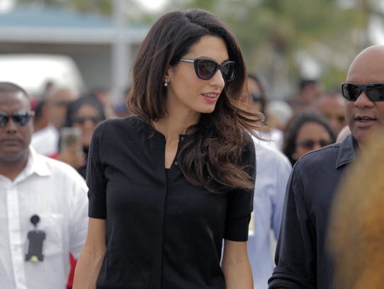 In this 2015 photo, human-rights lawyer Amal Clooney