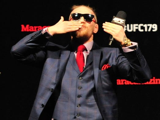 McGregor was his usual loud and boisterous self at