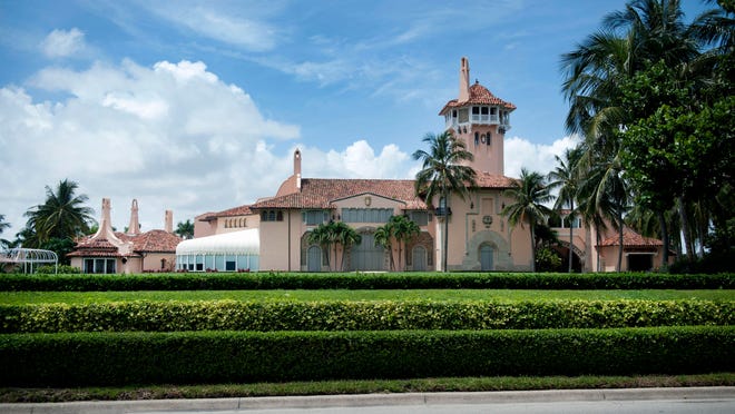 Awnings have been removed and windows shuttered for protection at Mar-A-Lago Club as Hurricane Dorian approaches. The club may be one of the most famous properties on the island, but many residents have shuttered their homes and are tracking the storm from afar.