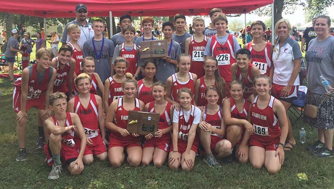 Fairview Middle School’s Cross Country Teams celebrate success at Sectionals.
