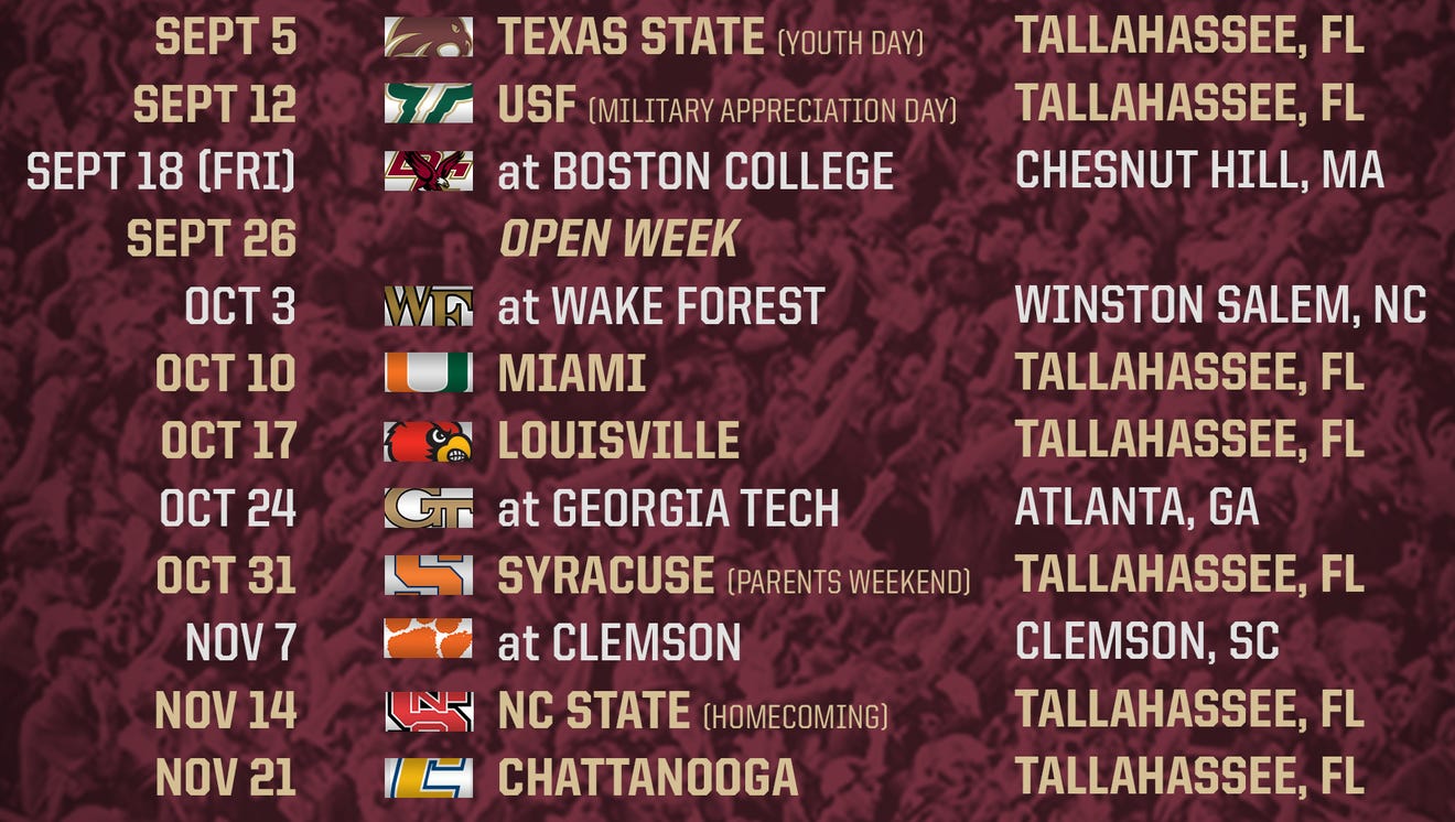 Florida State football announced their 2015 schedule, featuring typical ACC games against Miami Florida State football announced their 2015 schedule, featuring typical ACC games against Miami