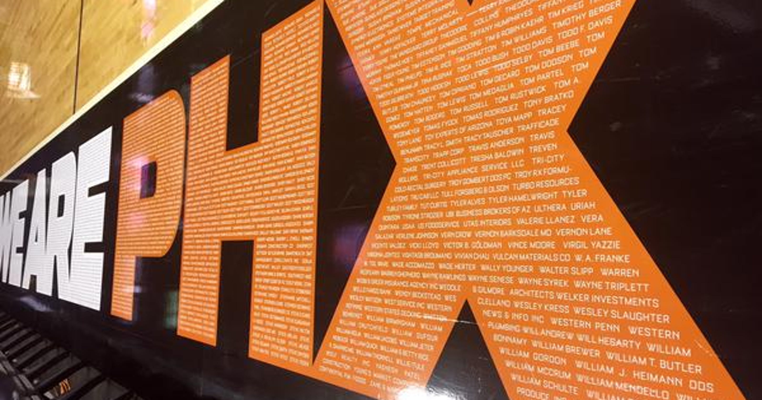 New Phoenix Suns court has season ticket holders names on it