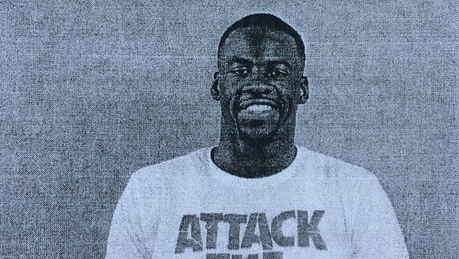 Booking photo of Draymond Green after his arrest in East Lansing on July 10, 2016.