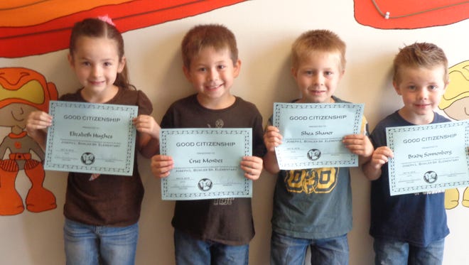 Kindergarten:  Elizabeth H., Cruz M., Shea S. and Brady S.