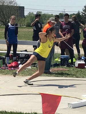 Woodmore's Annalicia Torres finished fifth in the shot put in Columbus as a sophomore.