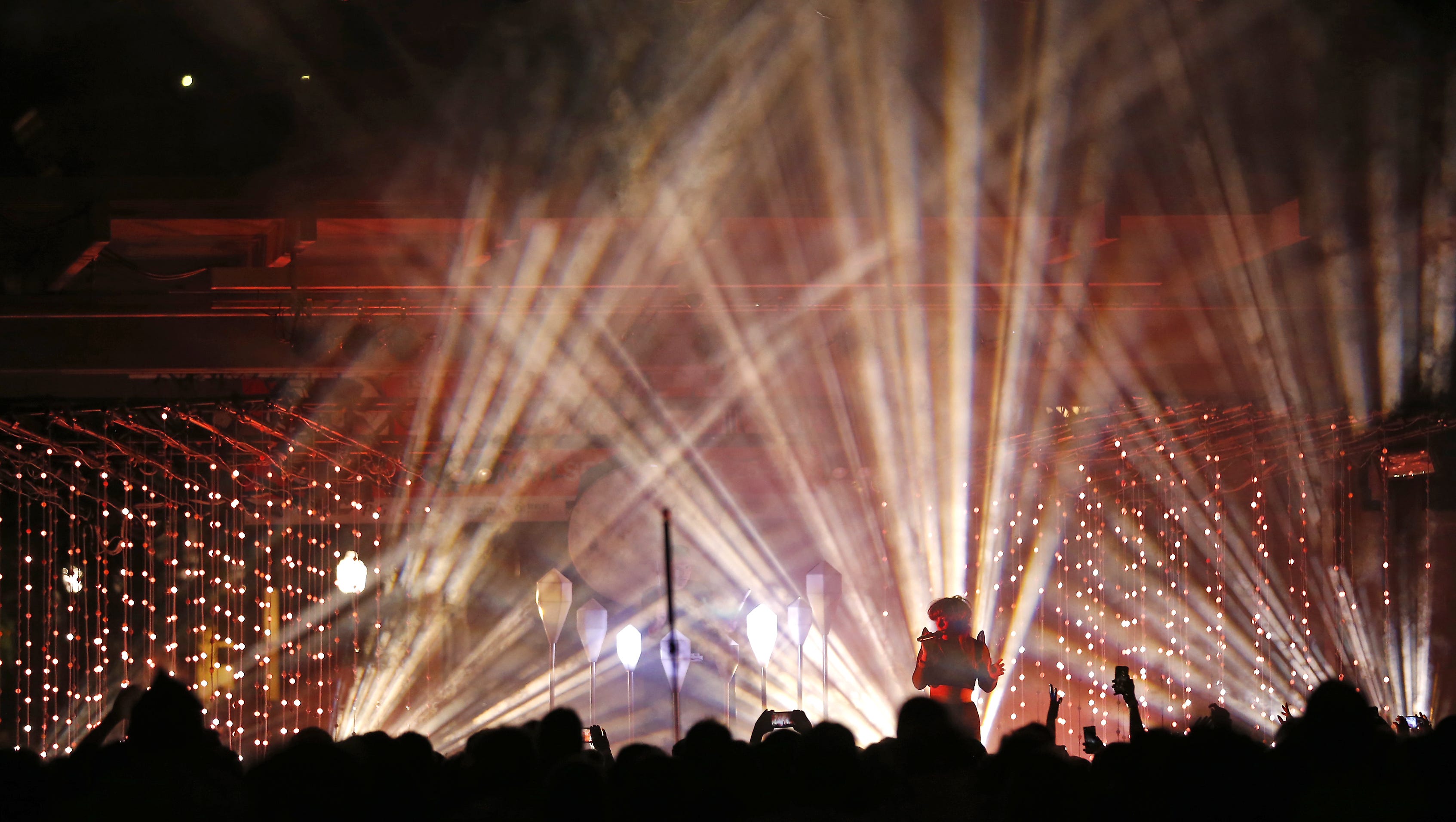 Purity Ring, a Canadian electronic music duo, performs at a previous MidPoint Music Festival.