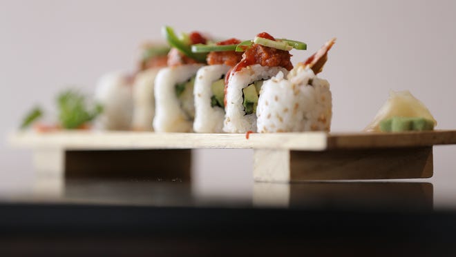 The Spicy El Paso Roll, which is popular among patrons, is made in honor of the Sun City and features spicy tuna, shrimp tempura, jalapeño, avocado and cucumber with side of wasabi and ginger.