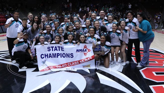 Oñate High School won the Co-Ed 5A-6A 2018 Spirit State Championship.