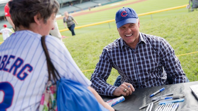 File: Ryne Sandberg signs autographs at Indianapolis Indians game at Victory Field.