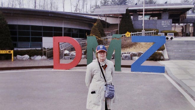 Margo Balkwill, of Clinton Township, visited the (DMZ) the Korean Demilitarized Zone, a strip of land running across the Korean Peninsula in March.