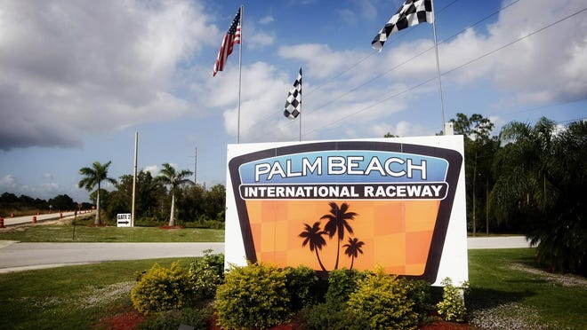 The main entrance off the Beeline Highway to Palm Beach International Raceway.