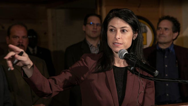 Michigan Attorney General Dana Nessel holds a press conference at M-Brew in Ferndale  Monday, March, 16, 2020. An eighth person faces state charges in connection with an alleged kidnapping plot targeting Gov. Gretchen Whitmer, a spokesman for Nessel said Thursday.