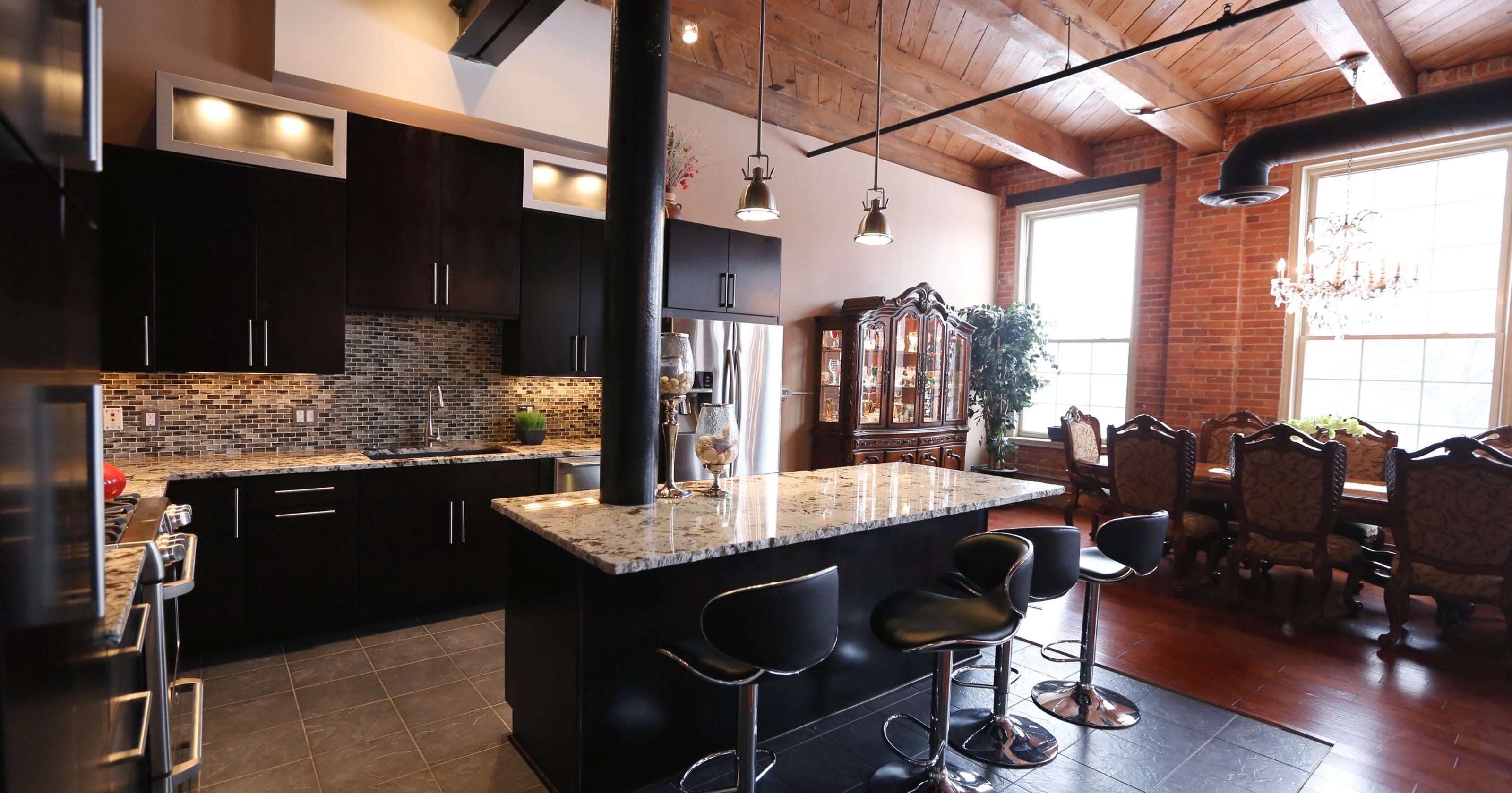 Downtown Detroit loft is a palace on the river