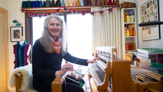 Jan Friedman works in her studio on Friday, Feb. 27, 2015.