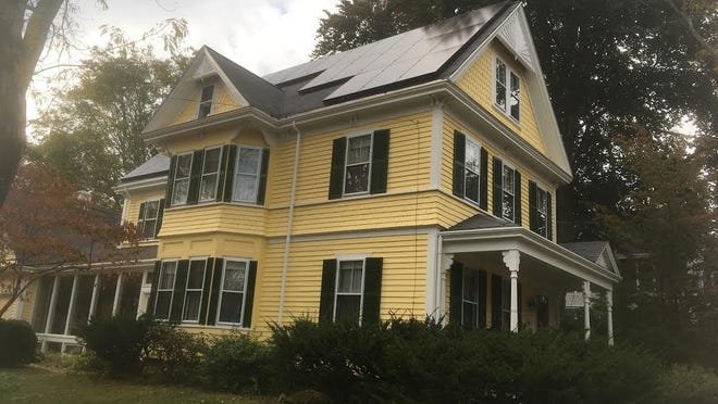 Rooftop solar panels installed in November 2018 on a Reading residence.