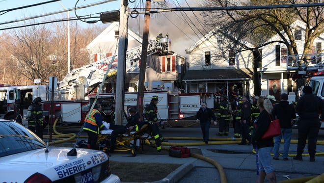 Scene of a two-alarm fire on North Hamilton Street in the City of Poughkeepsie. 