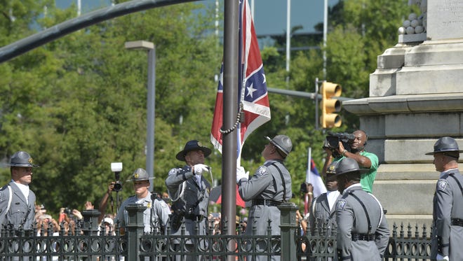 The day the Confederate battle flag was removed from the South Carolina Statehouse in Columbia on July 10, 2015.