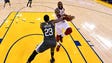 June 3: LeBron James drives to the basket against Draymond