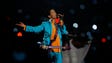 Prince performs at the Super Bowl XLI during the half